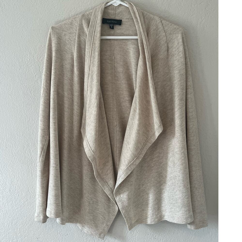 Women's Karen Kane Tan Drape Front Long Cardigan Sweater Size XS